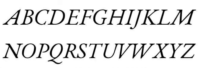 EB Garamond 12 Italic Polices MAJUSCULES
