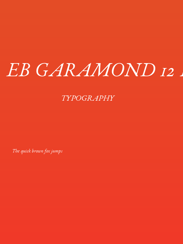 EB Garamond 12 Italic Poster