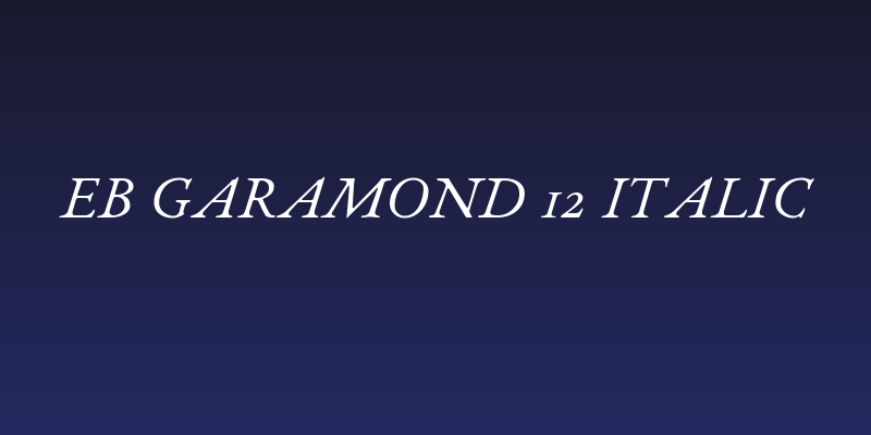 EB Garamond 12 Italic Social Header