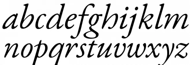 EB Garamond 12 Italic फ़ॉन्ट लोअरकेस