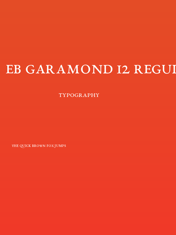 EB Garamond 12 Regular All SmallCaps Poster