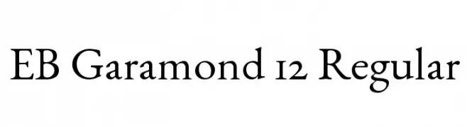 EB Garamond 12 Regular  Frei Schriftart Herunterladen