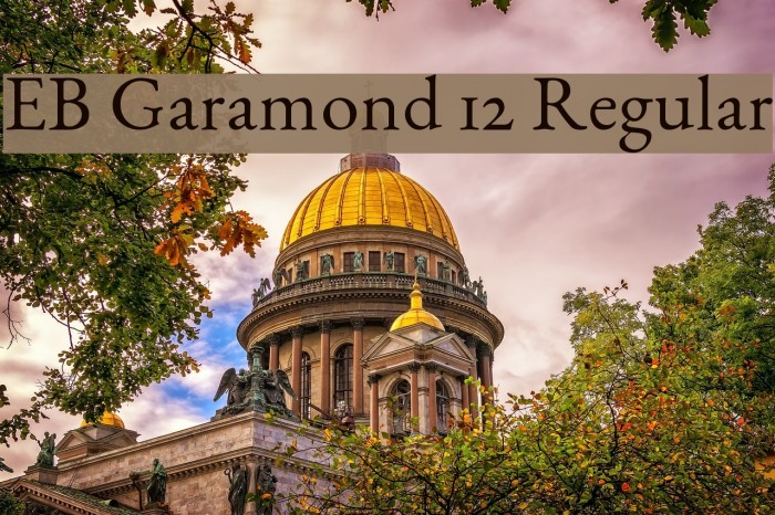EB Garamond 12 Regular Font examples