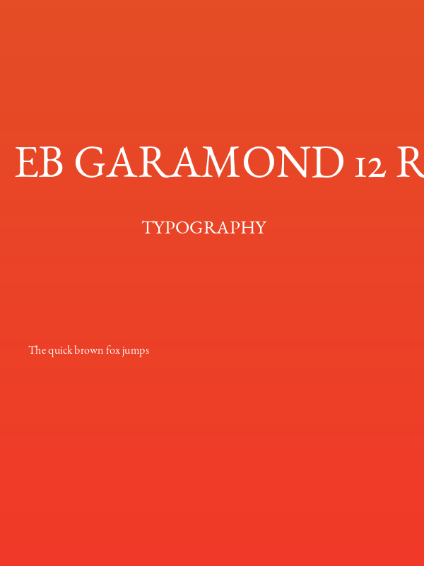 EB Garamond 12 Regular Poster