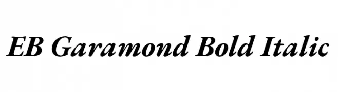 EB Garamond Bold Italic  les polices de caractères gratuit tlcharger