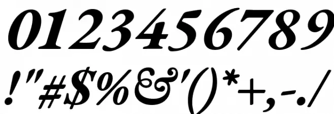 EB Garamond Bold Italic Schriftart Anderer Schreiben