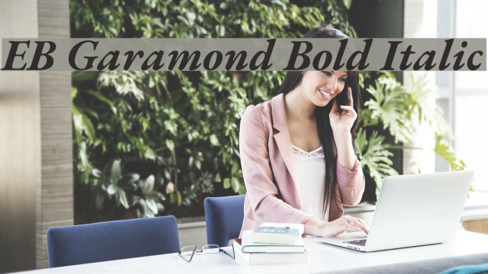 EB Garamond Bold Italic Font examples