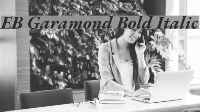 EB Garamond Bold Italic Schriftart examples