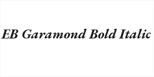 EB Garamond Bold Italic Logo