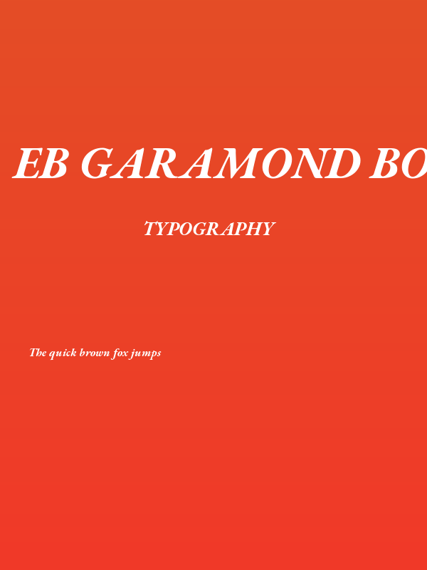 EB Garamond Bold Italic Poster