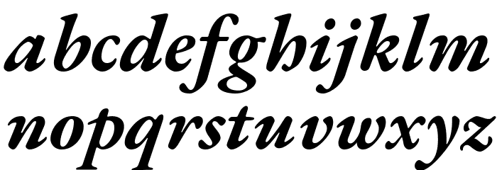 EB Garamond Bold Italic Font LOWERCASE