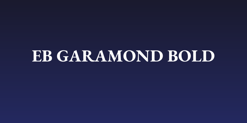 EB Garamond Bold Social Header