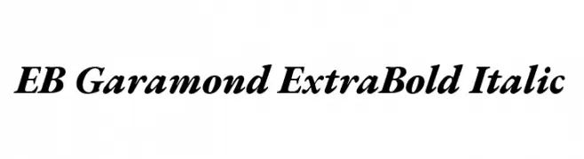 EB Garamond ExtraBold Italic  les polices de caractères gratuit tlcharger