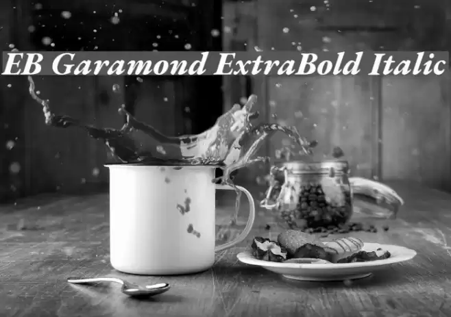 EB Garamond ExtraBold Italic Fonte examples