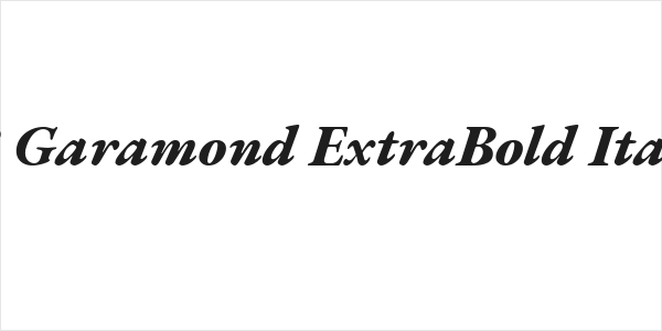 EB Garamond ExtraBold Italic Logo