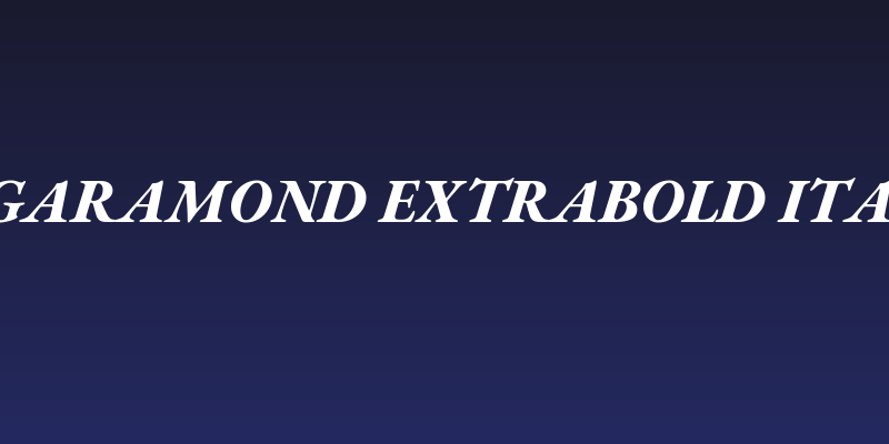 EB Garamond ExtraBold Italic Social Header