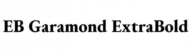 EB Garamond ExtraBold  les polices de caractères gratuit tlcharger