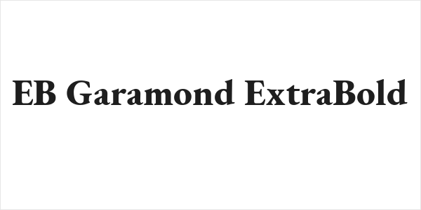 EB Garamond ExtraBold Logo
