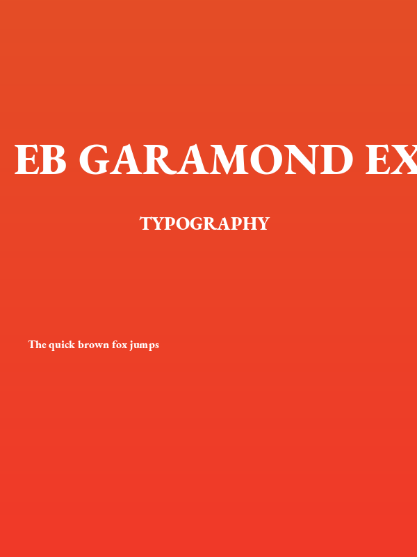 EB Garamond ExtraBold Poster