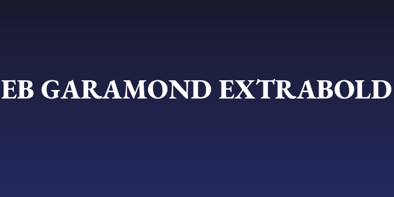EB Garamond ExtraBold Social Header