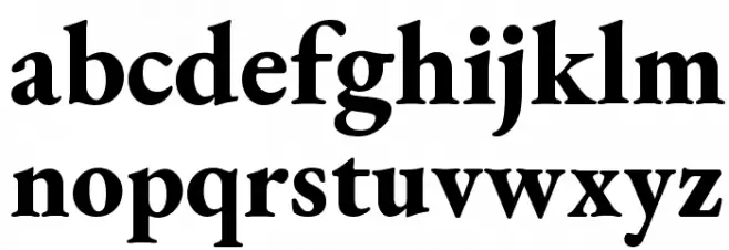 EB Garamond ExtraBold Font LOWERCASE