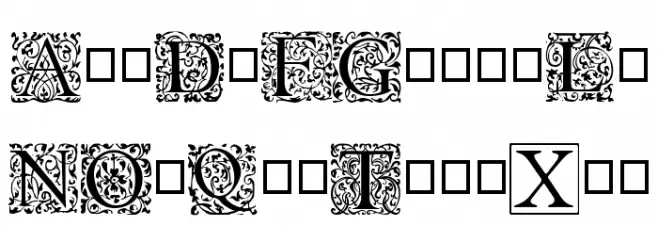EB Garamond Initials Fuentes MAYÚSCULAS