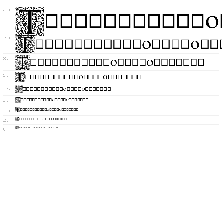 EB Garamond Initials Waterfall