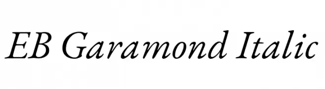 EB Garamond Italic  les polices de caractères gratuit tlcharger