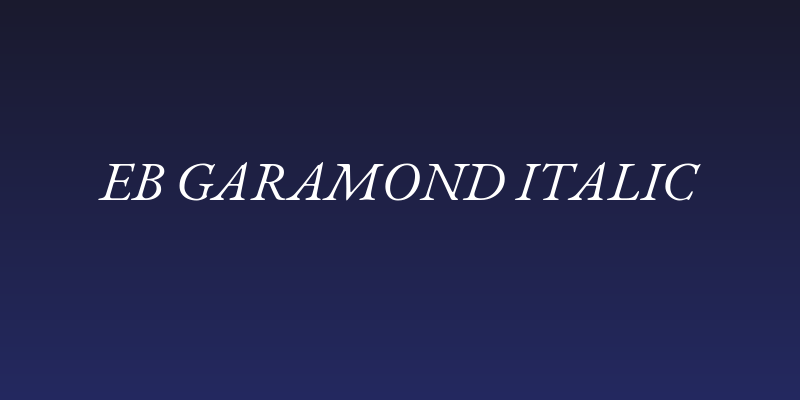 EB Garamond Italic Social Header