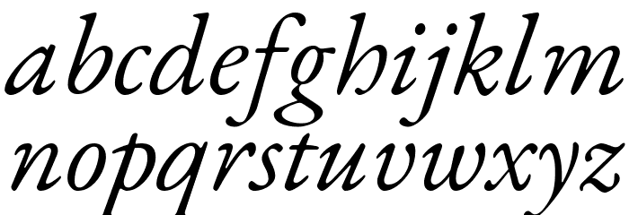 EB Garamond Italic Font LOWERCASE