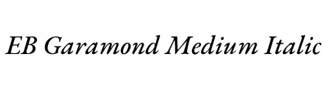 EB Garamond Medium Italic  Frei Schriftart Herunterladen