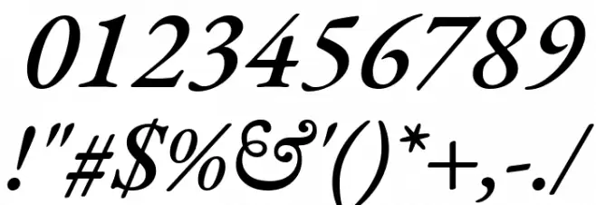 EB Garamond Medium Italic Font OTHER CHARS
