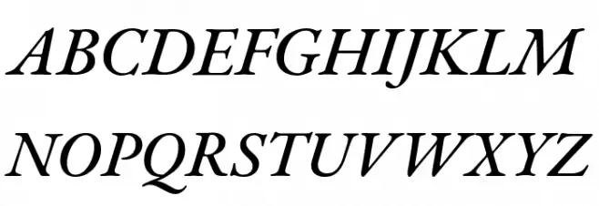 EB Garamond Medium Italic Schriftart Groß