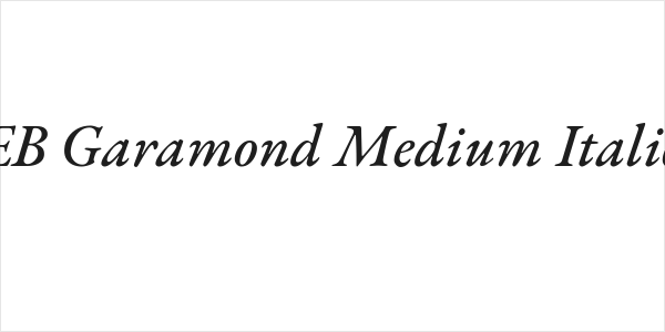 EB Garamond Medium Italic Logo