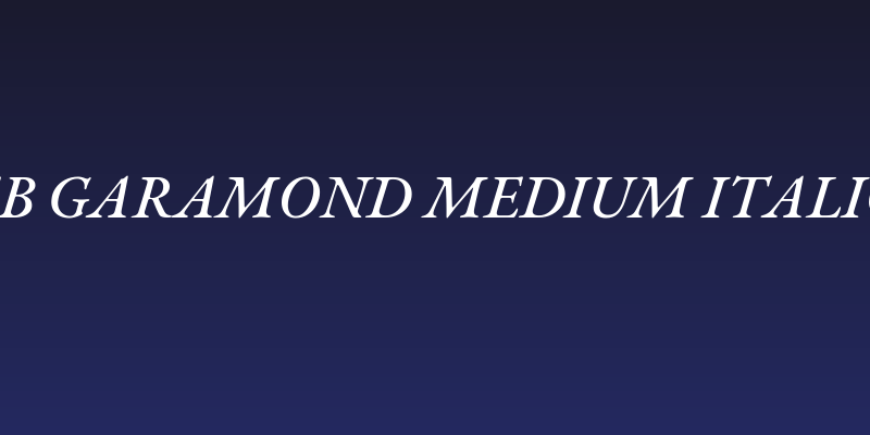 EB Garamond Medium Italic Social Header