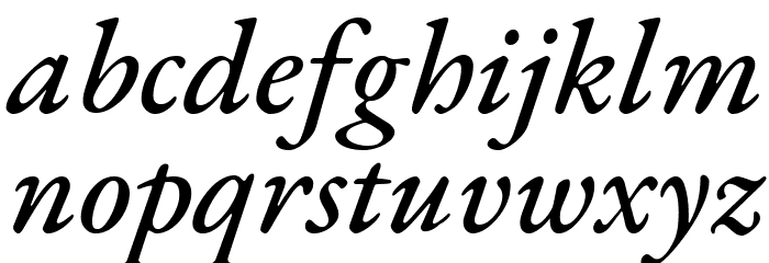 EB Garamond Medium Italic Font LOWERCASE