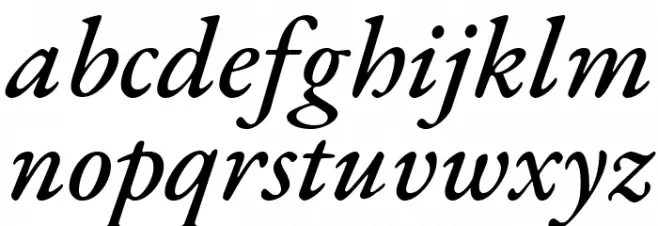 EB Garamond Medium Italic Caratteri MINUSCOLO