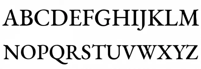 EB Garamond Medium 字体 大写