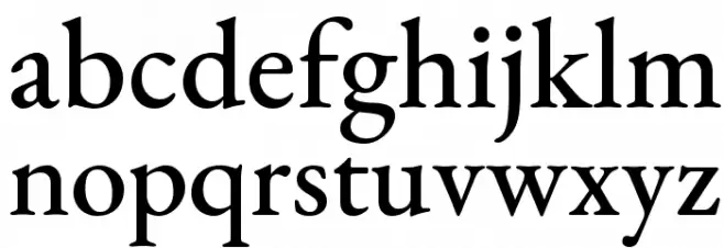 EB Garamond Medium फ़ॉन्ट लोअरकेस