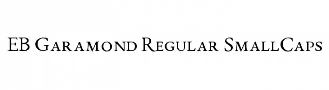 EB Garamond Regular SmallCaps  नि: शुल्क फ़ॉन्ट्स डाउनलोड
