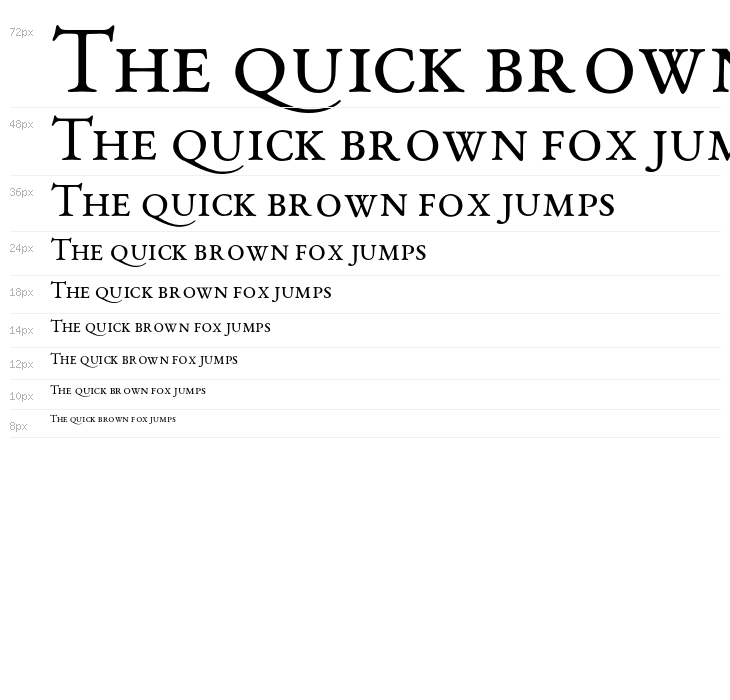 EB Garamond Regular SmallCaps Waterfall