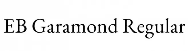 EB Garamond Regular  Frei Schriftart Herunterladen