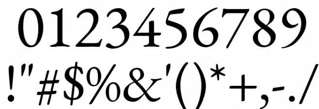 EB Garamond Regular Font OTHER CHARS