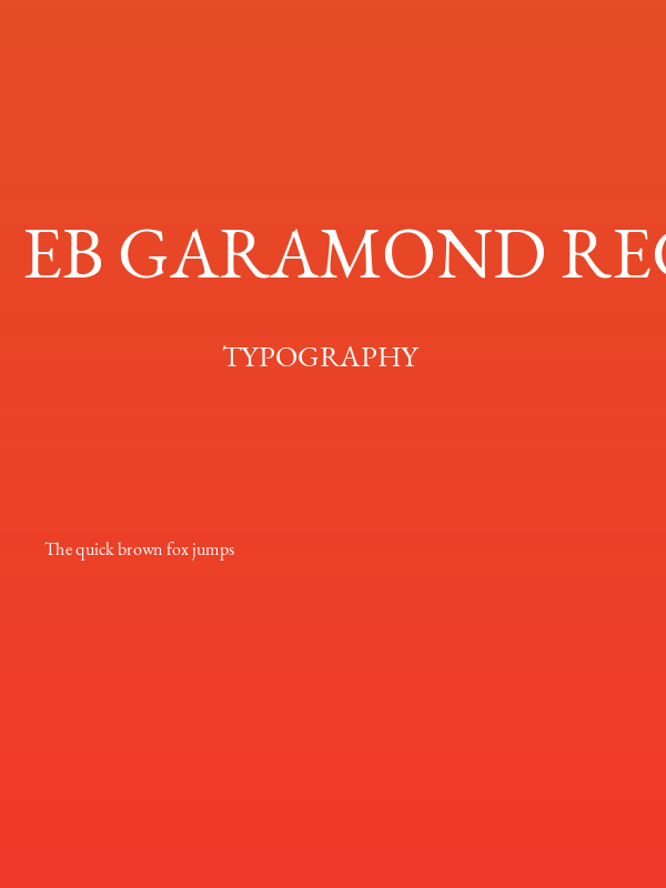 EB Garamond Regular Poster