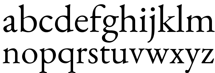 EB Garamond Regular Font LOWERCASE