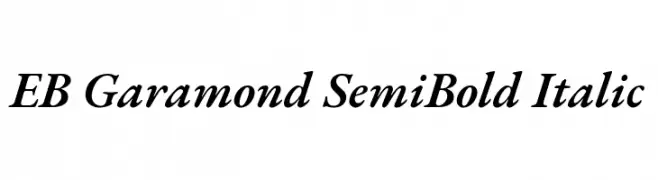EB Garamond SemiBold Italic  Frei Schriftart Herunterladen