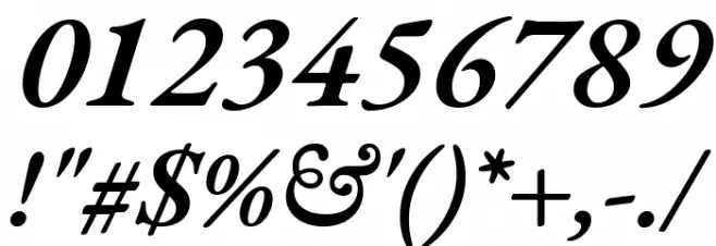 EB Garamond SemiBold Italic Font OTHER CHARS
