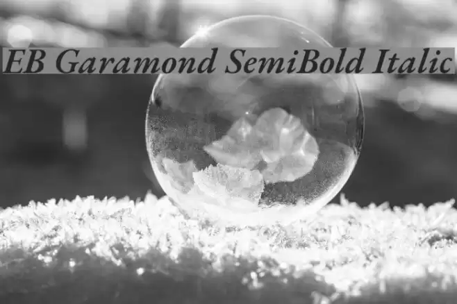 EB Garamond SemiBold Italic Font examples