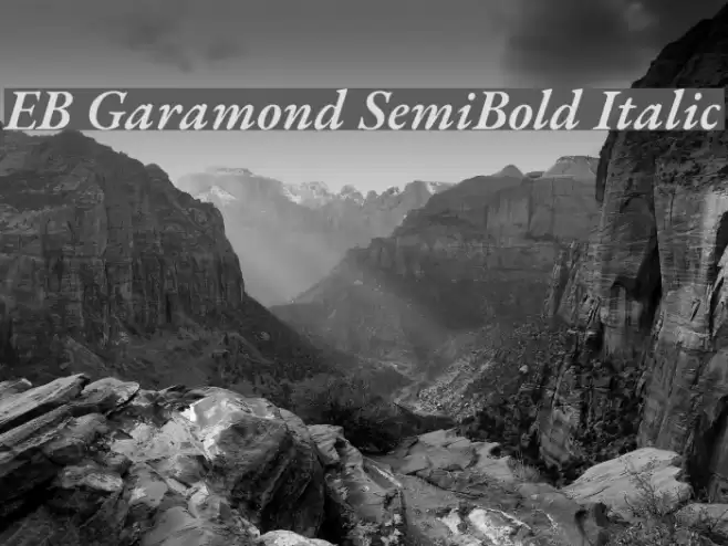 EB Garamond SemiBold Italic Font examples