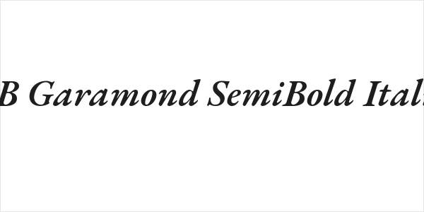EB Garamond SemiBold Italic Logo